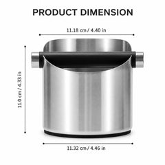 Portafilter compatible knock box for espresso puck disposal