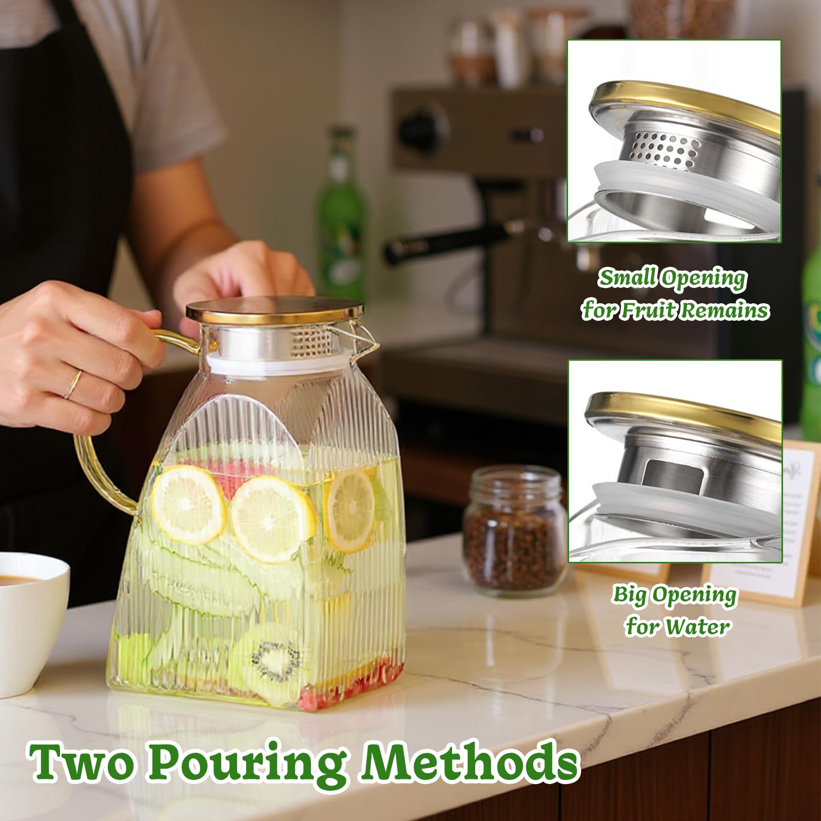 dual-hole filter lid for tea leaves or seeds