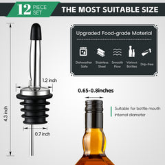 18/8 stainless steel liquor pour spout close up