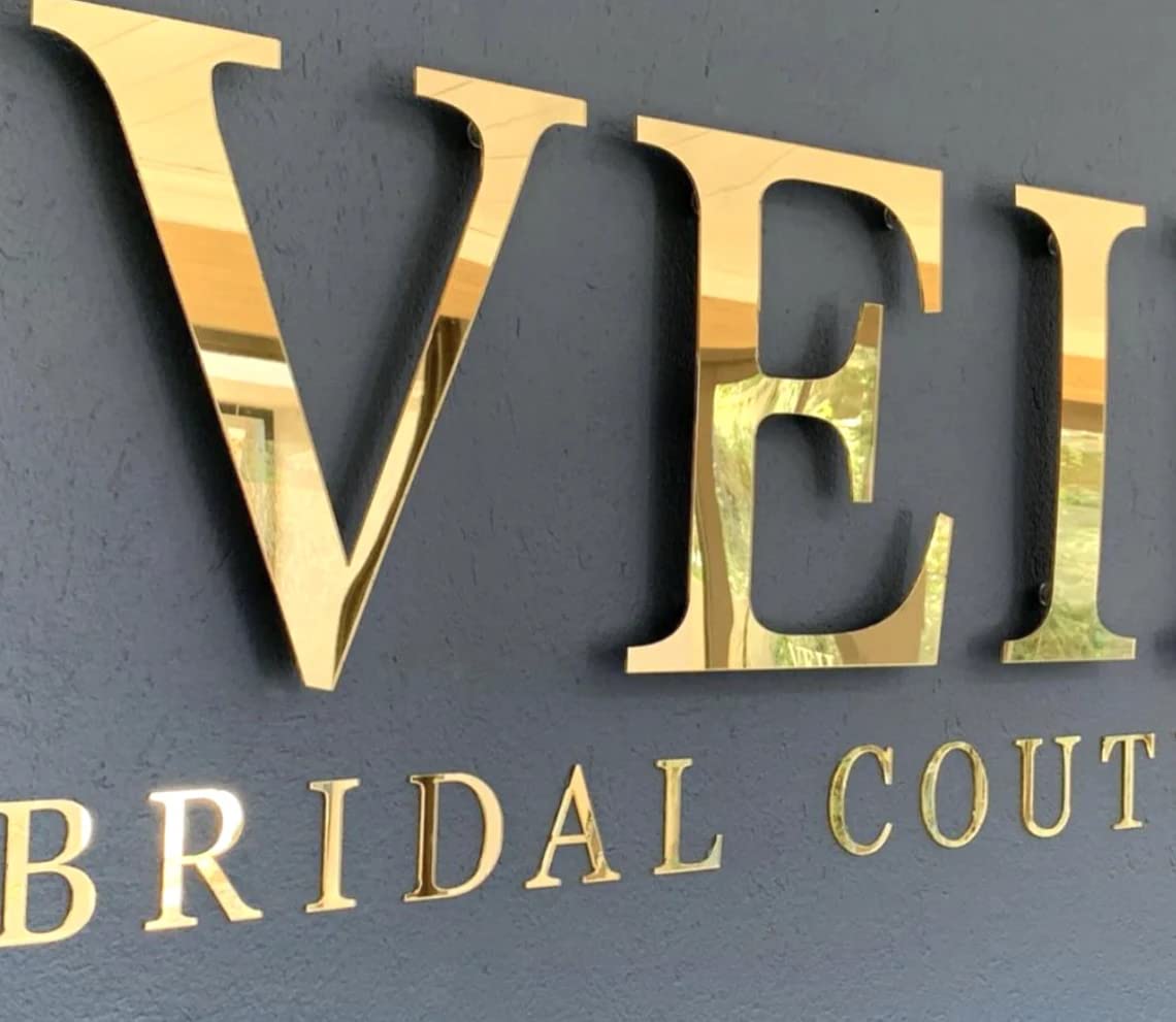 Stainless steel laser cut signboard for indoor and outdoor use