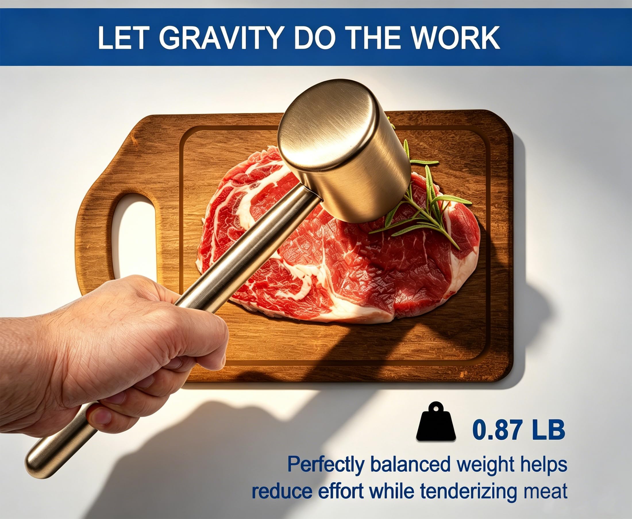 Ergonomic one-piece handle in stainless steel