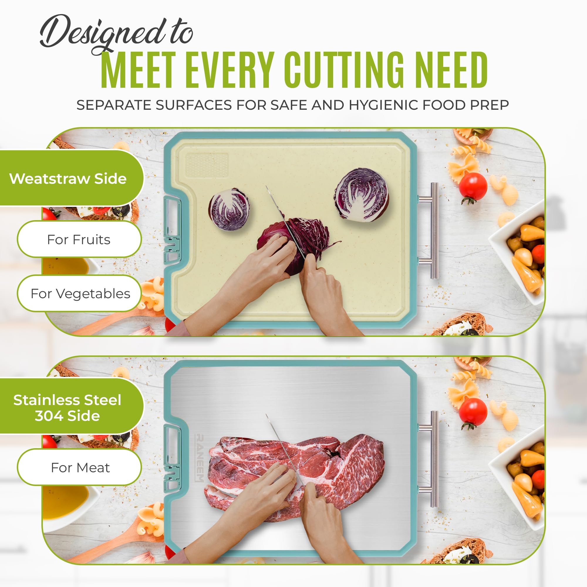 Stainless steel surface resists odors and stains