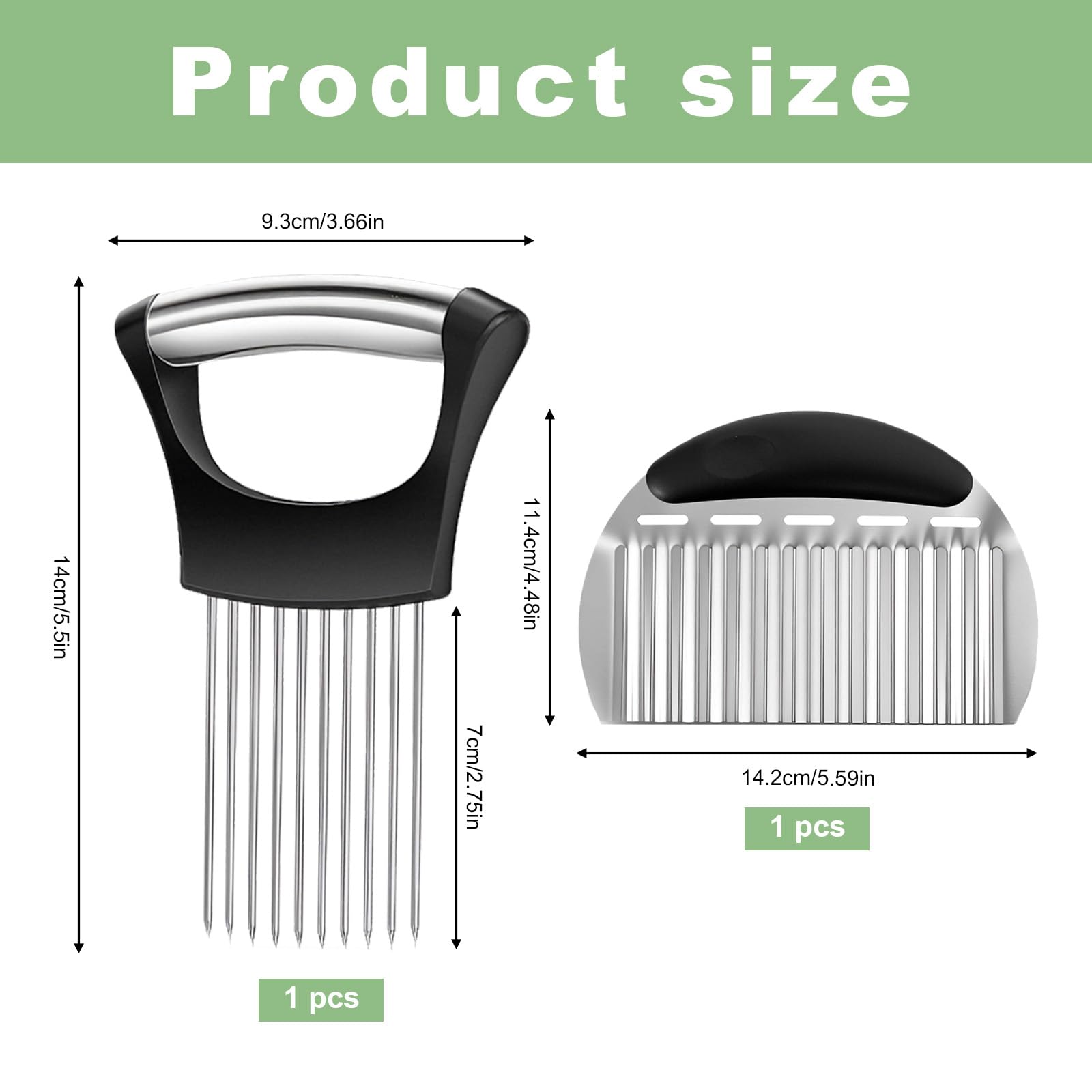 Stainless Steel Onion Slicer Holder crinkle cutter close up