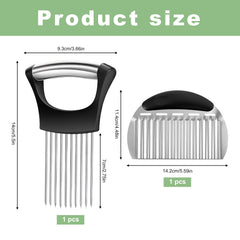 Stainless Steel Onion Slicer Holder crinkle cutter close up