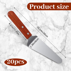 Stainless steel pie spatula with triangular blade