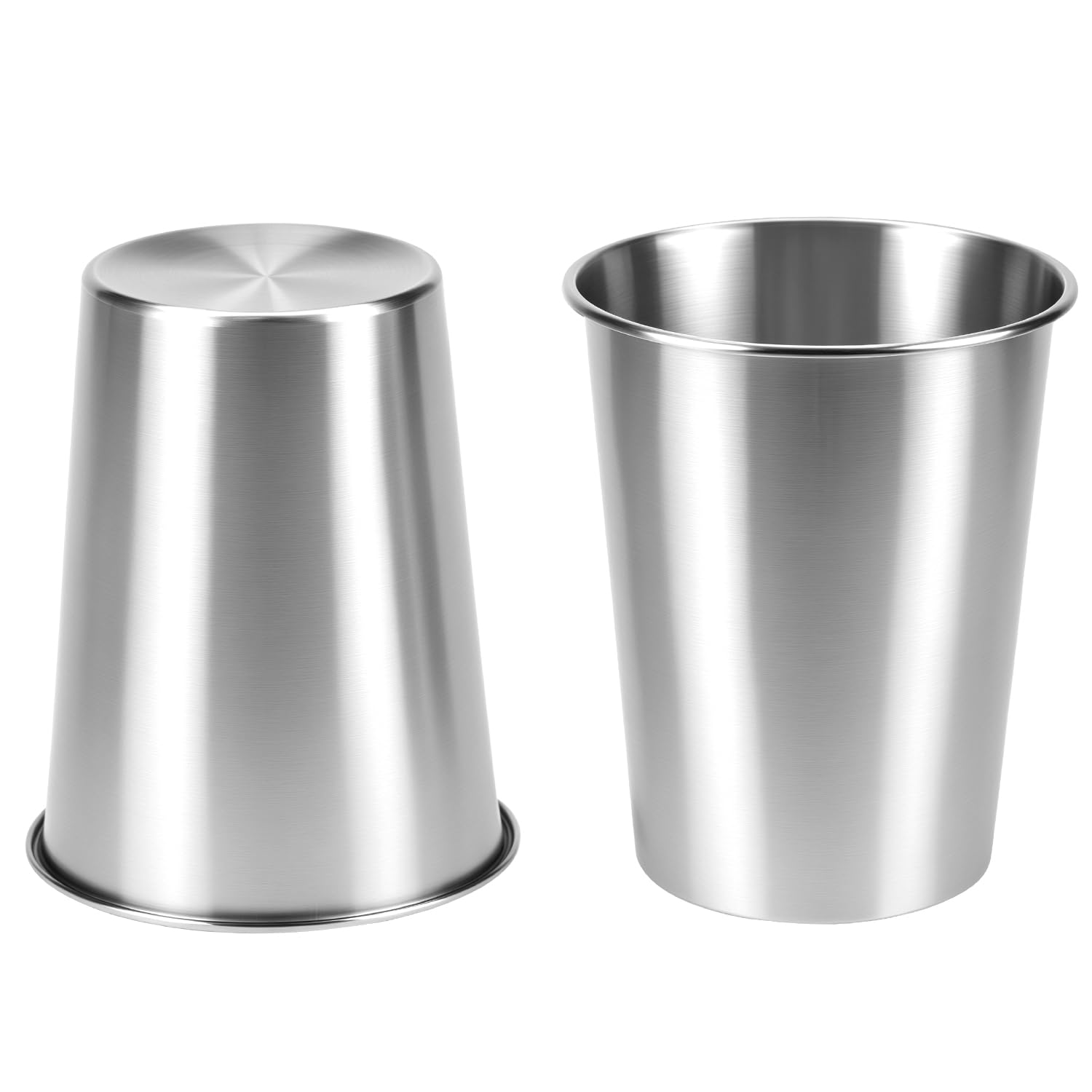Sixteen-pack stainless steel pint cups 350ml