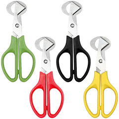 Stainless steel quail egg cutter scissors with red handle