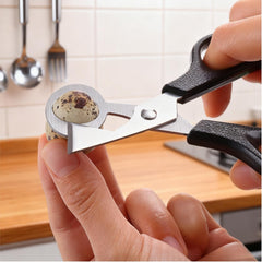 Stainless steel quail egg scissors with anti-slip ABS handles