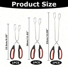 Stainless Steel Scissor Tongs 11.02in silicone grip