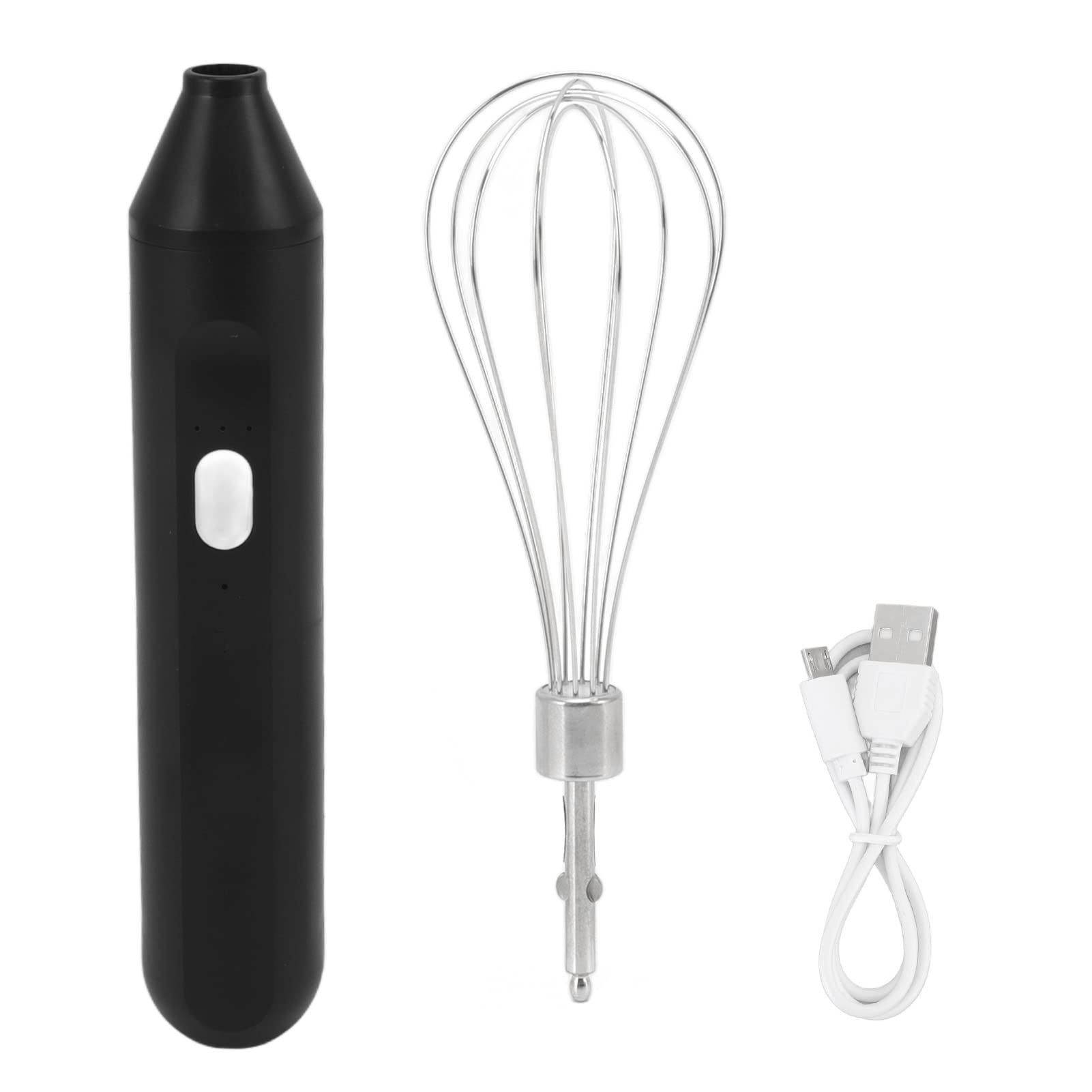 Stainless steel shaft on cordless egg beater