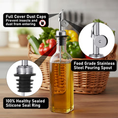 Stainless steel silicone oil pour spout detail