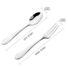 Six forks five inches long included in the set