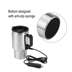 Vacuum insulated stainless steel mug with silicone lid