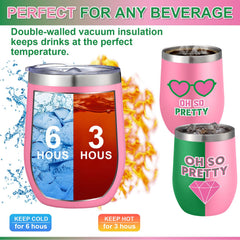 Tumbler set with push-pull lid and straw for sorority use