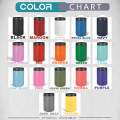 stainless steel vacuum insulated can cooler close up