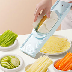 Potato and carrot slicing with Mandoline Slicer for Kitchen
