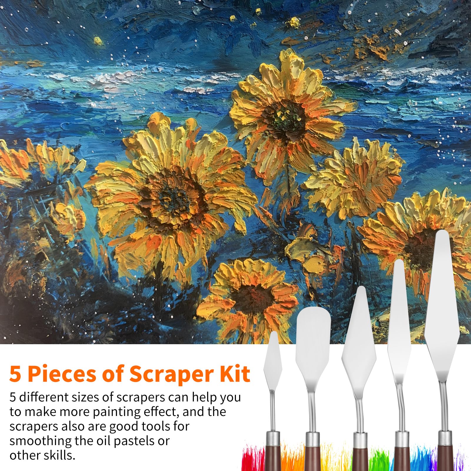 5 piece palette knife kit for artists by EGYPAMID