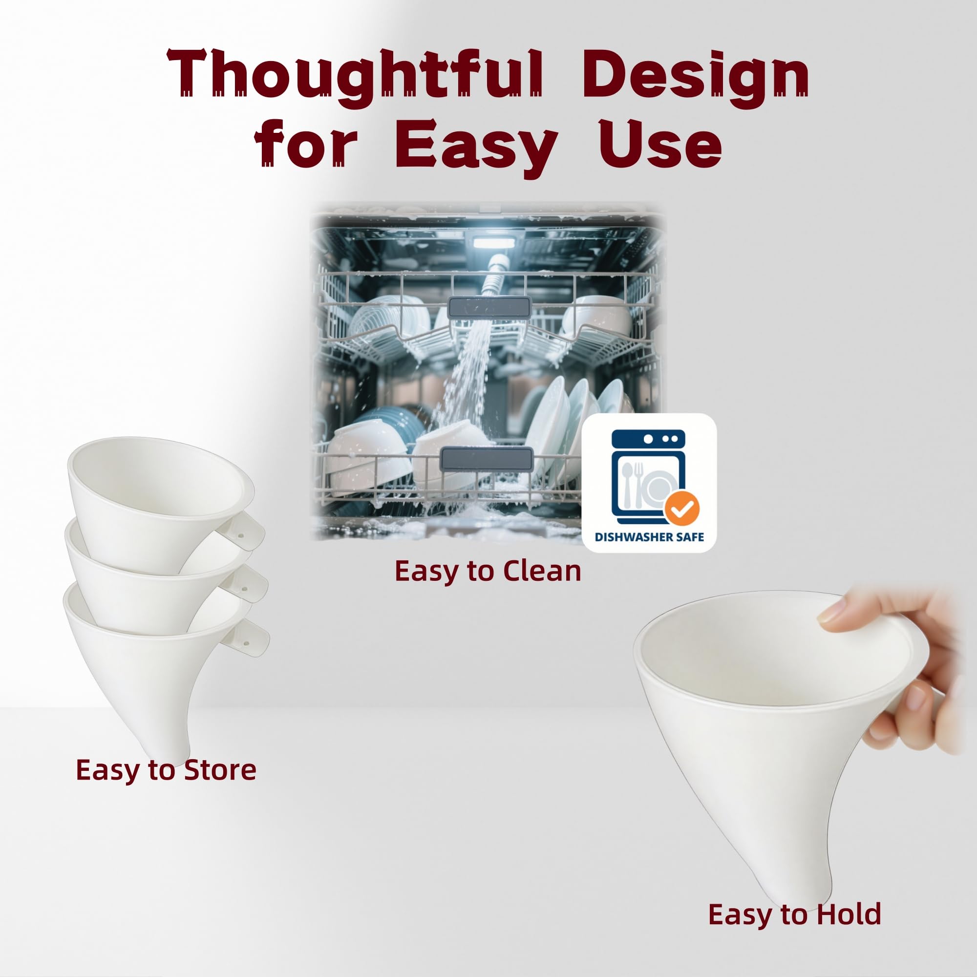 Multi-ingredient funnel suitable for flour sugar oils milk and eggs