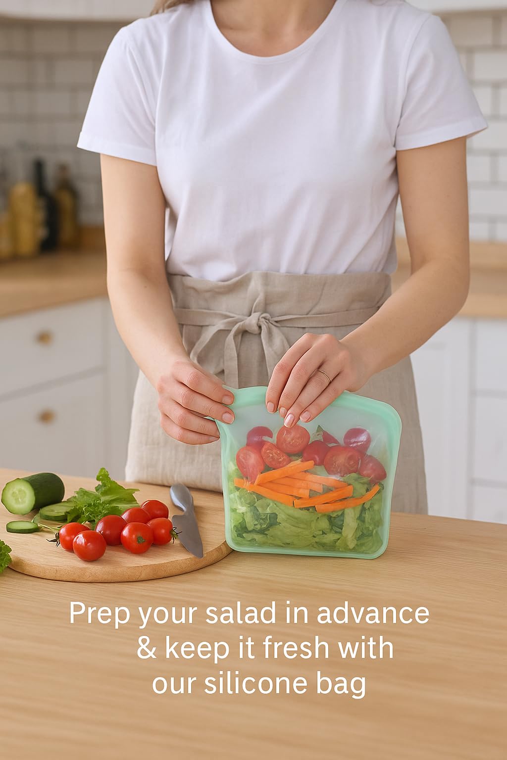 airtight silicone bag ideal for travel and lunches