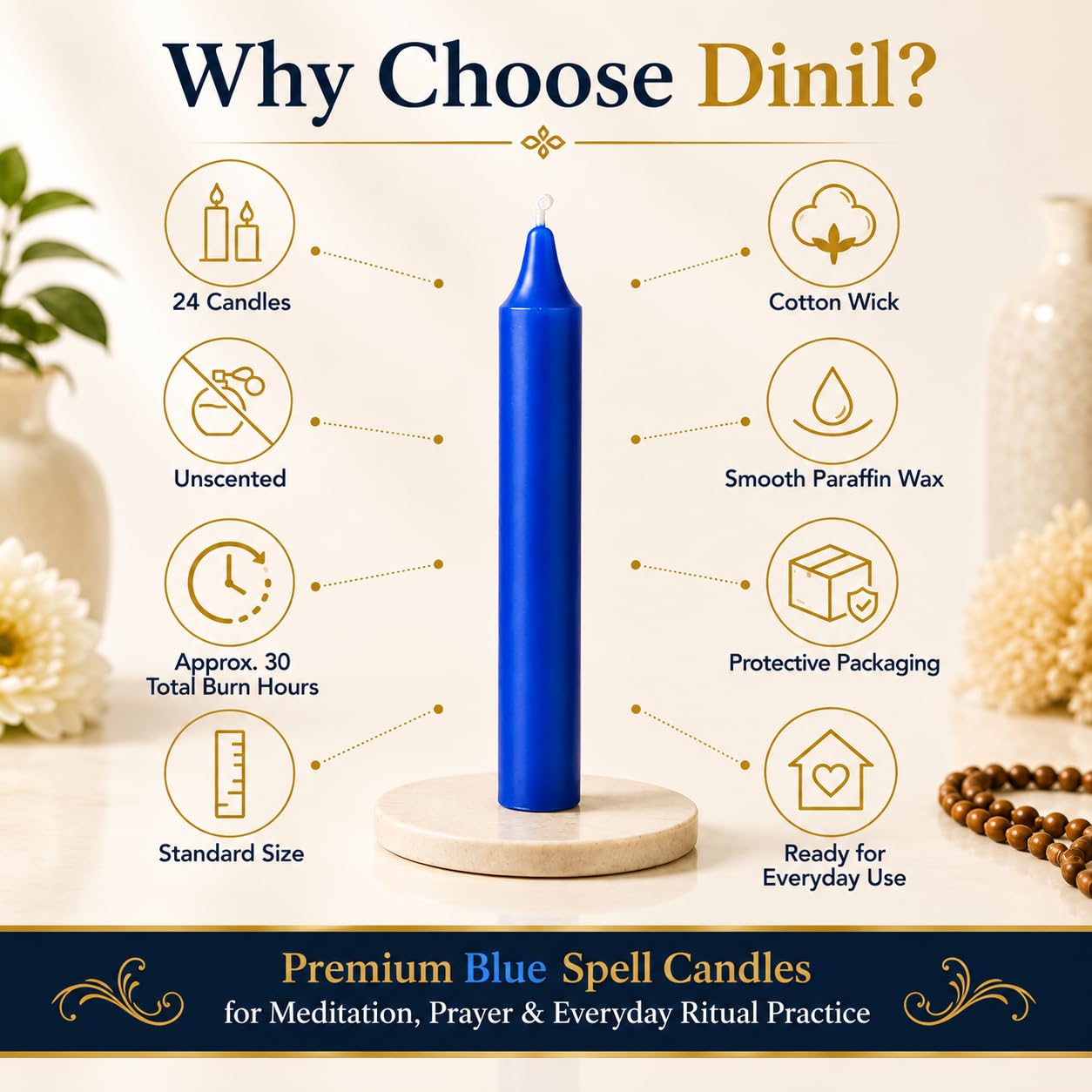 Divided cardboard packaging protecting candles during storage