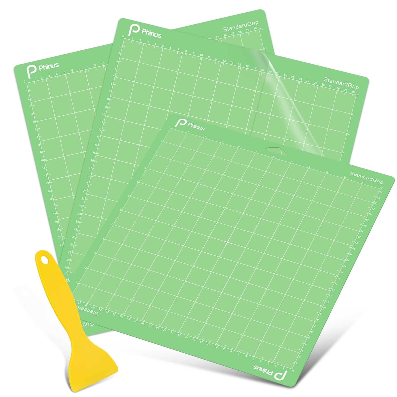 Three green standard grip mats 12x12 for Maker 3