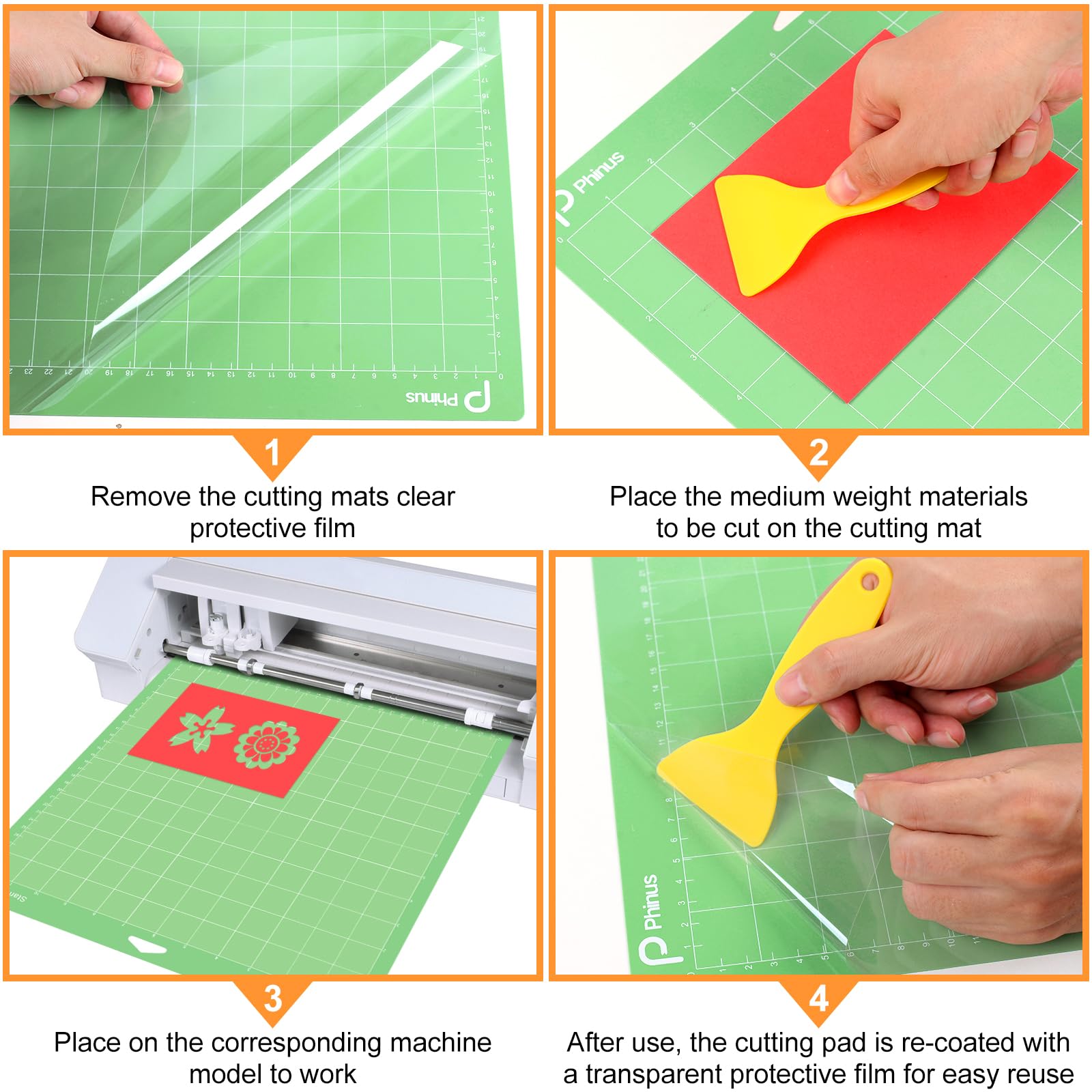 3-pack green cutting mats storage guidance