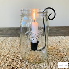 Fits standard 1 quart mason jars for candle display