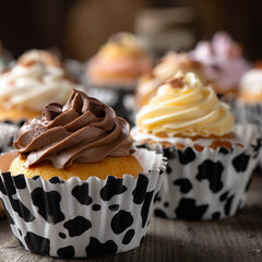 cow themed baking cups for birthdays and weddings
