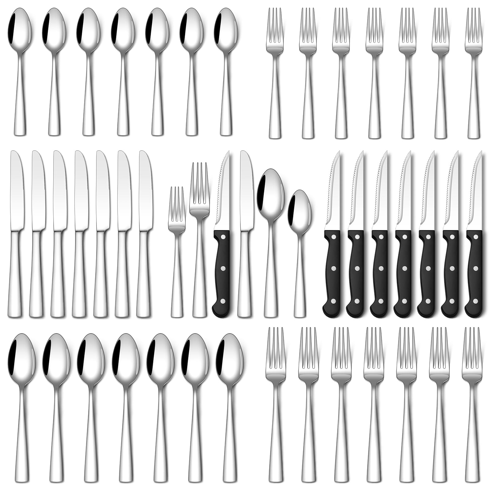 Stapava 36-Piece Silverware Set packaging and labeling