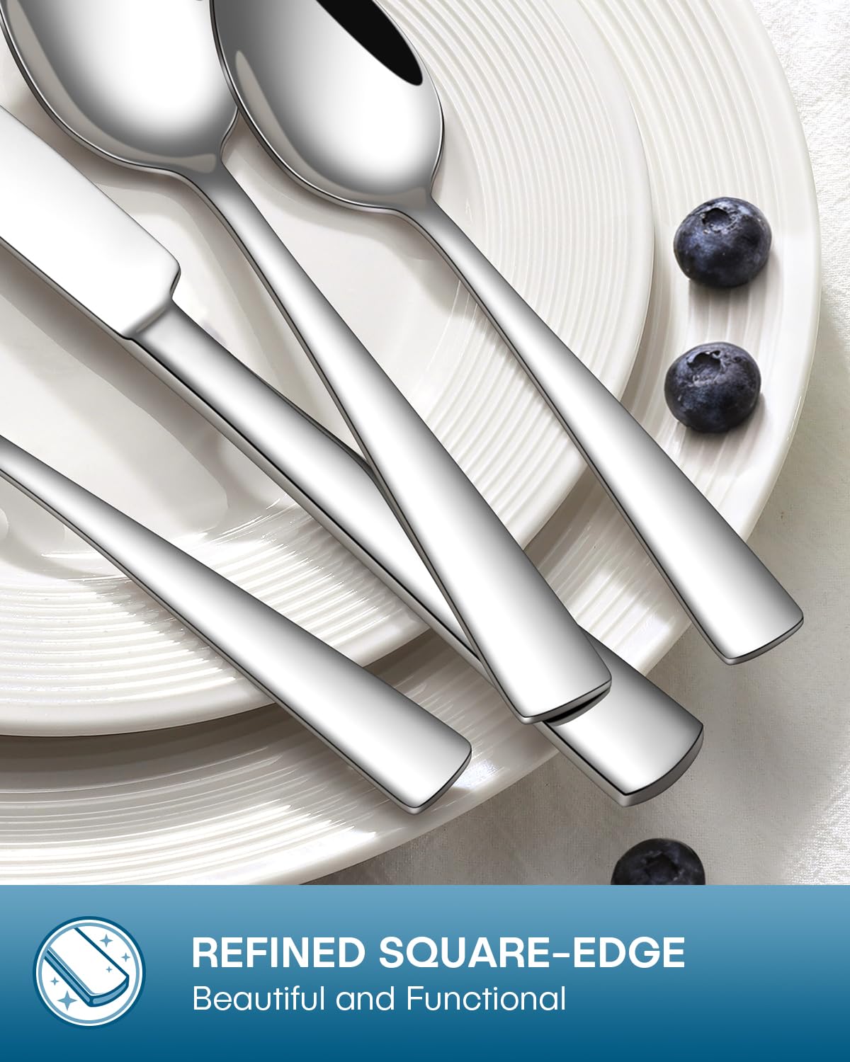 Dishwasher safe Stapava flatware set for easy cleanup