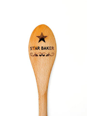 Star Baker Wooden Spoon personalized gift for bakers