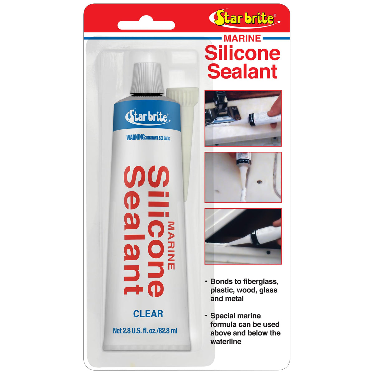 STAR BRITE Marine Silicone Sealant White fiberglass bonding