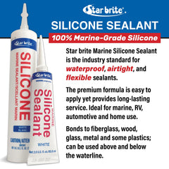 STAR BRITE Marine Silicone Sealant White metal bonding