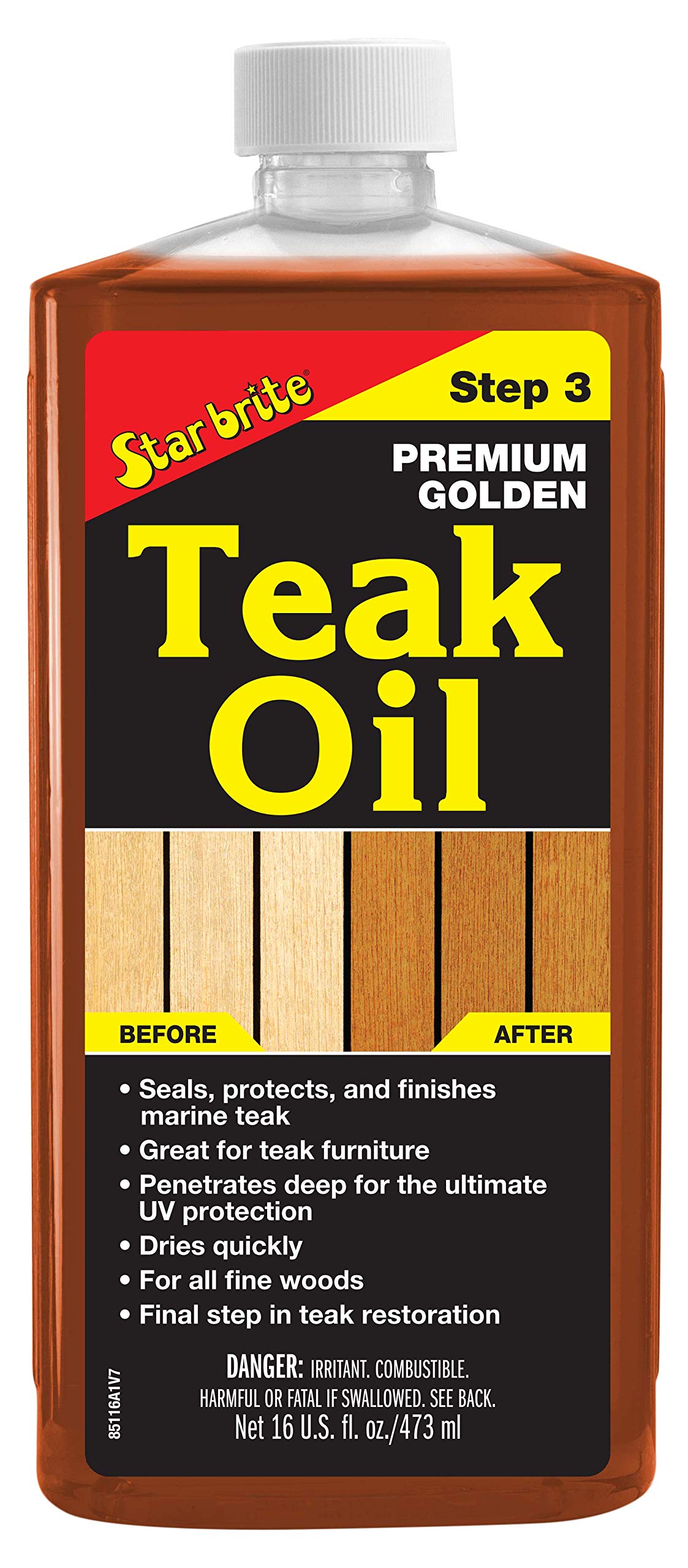STAR BRITE Premium Golden Teak Oil for teak furniture and decks