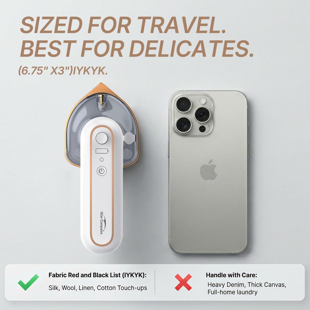 Cruise approved airline compliant cordless iron image