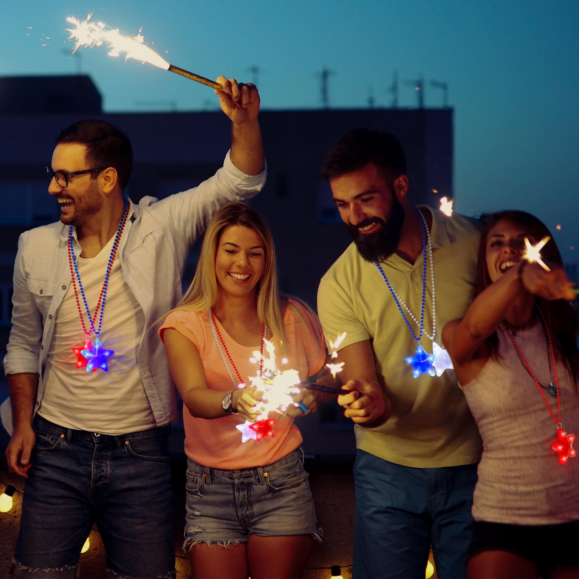 Patriotic star necklace for celebrations