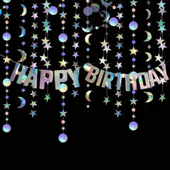 Star Moon Circle Dot garland kit for birthday wedding backdrop