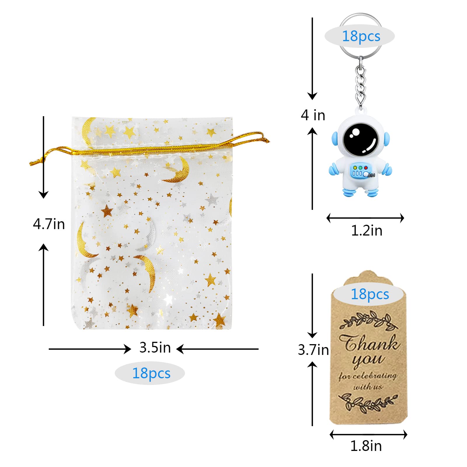 Star and Moon Organza bags for gifts