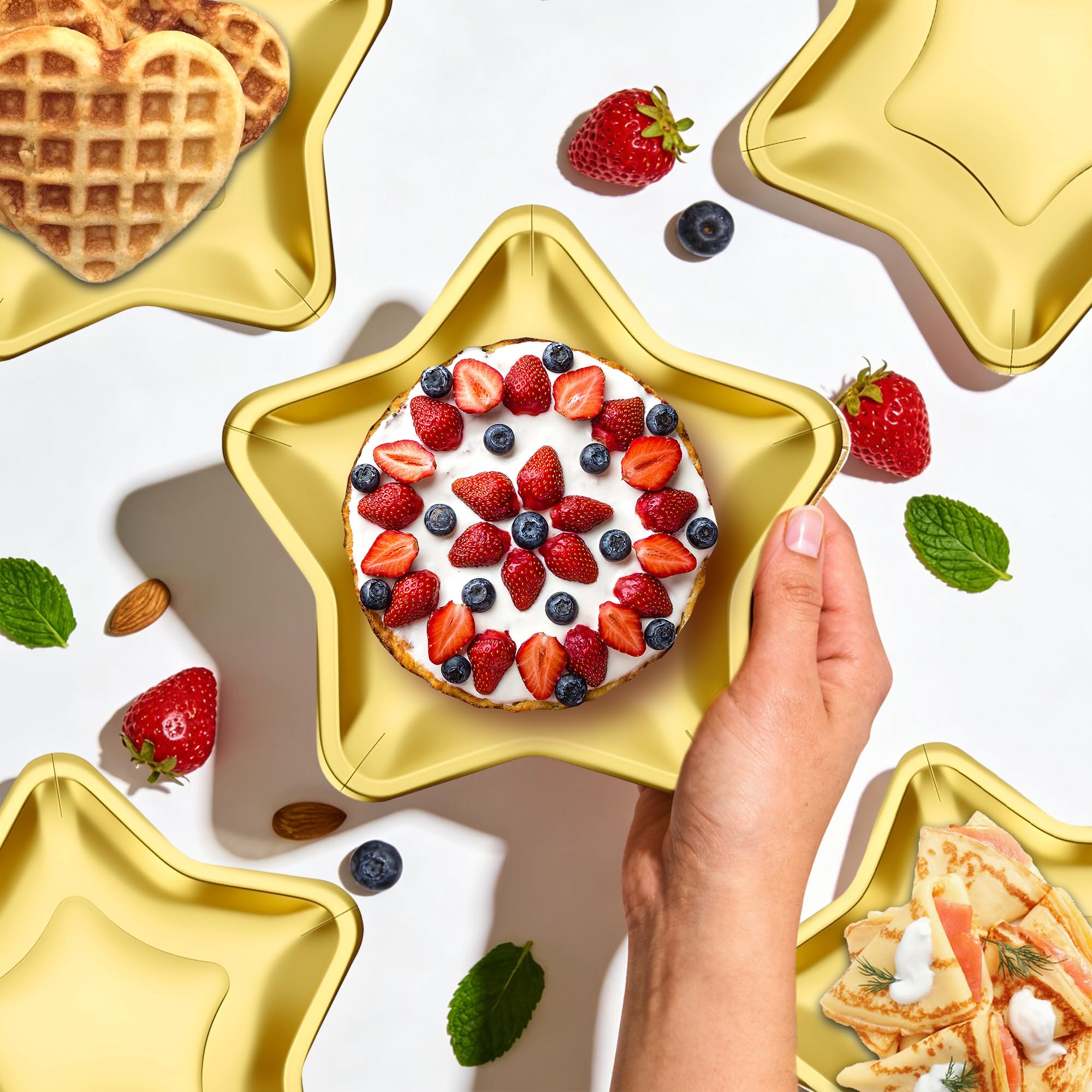 Five-point star shaped dessert plate ITTEBISS