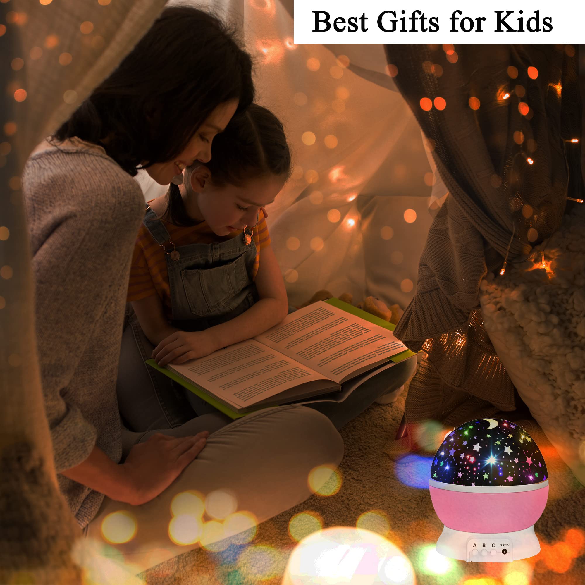 Kawaii pink star projector for girls
