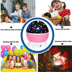 Star projector with 16 color options and rotation