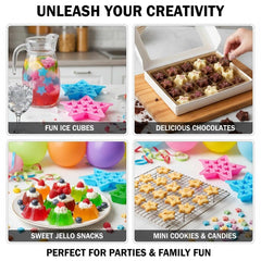 Star shaped silicone ice tray for ice cubes and candies