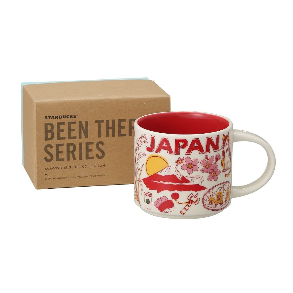 Starbucks Been There Series Japan 2021 mug 14oz sushi and hot springs motif