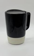 Starbucks black mug with rubber bottom and lid 14oz