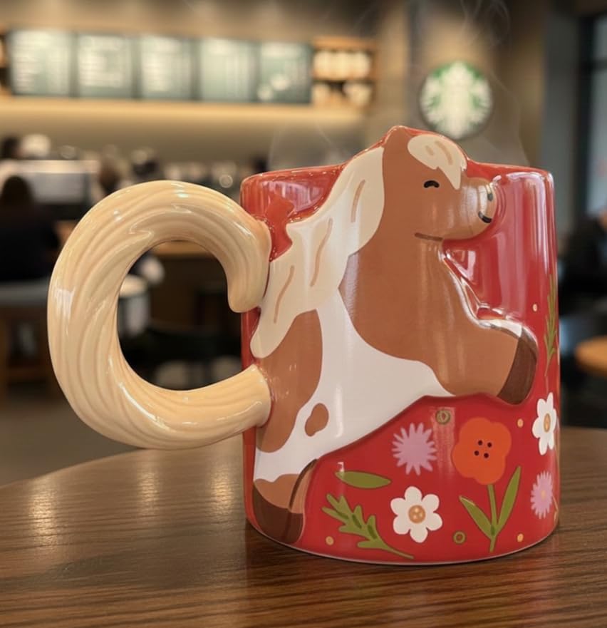 Year of the Horse collectible Starbucks mug for display