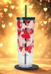 Valentine’s Day design Starbucks cold cup 24 oz with lid