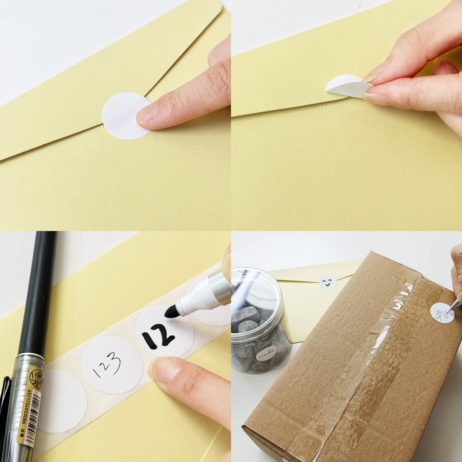 White dot stickers for office and classroom use 1000 pcs