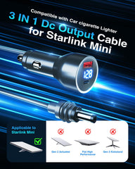 USB-C PD and USB-A QC ports on Starlink Mini cable