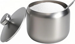 StarrMaPer sugar bowl with lid spoon silver