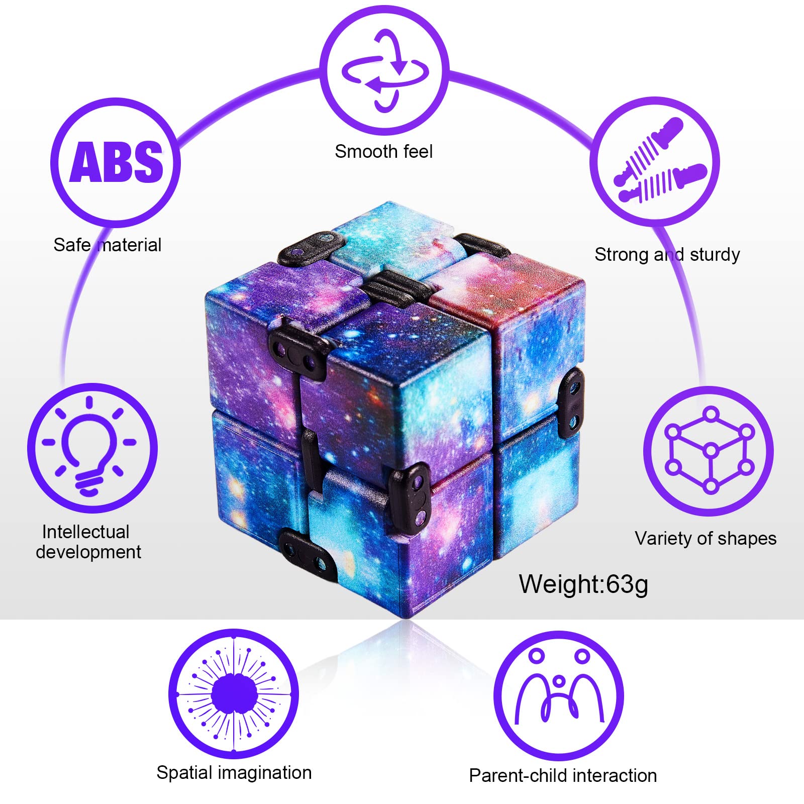 Starry Infinity Cube colorful stacked cubes
